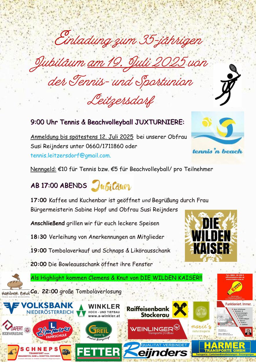 Herzliche Einladung zur Jubiläumsfeier