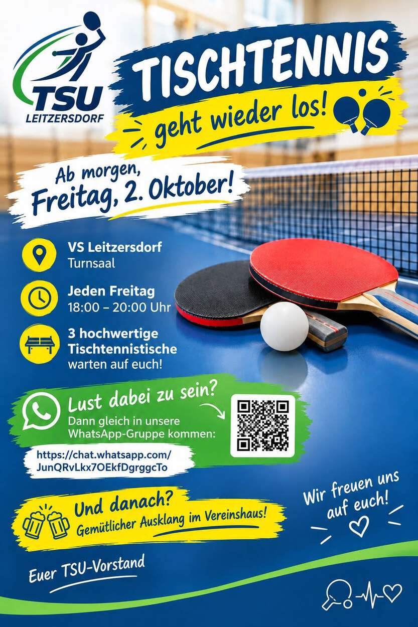 Ran an die Schläger – Tischtennis startet wieder!