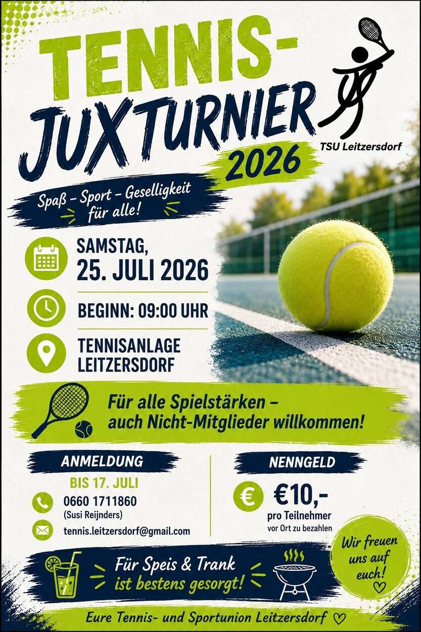 Save the Date - Tennis & Beachvolleyball JUXturnier