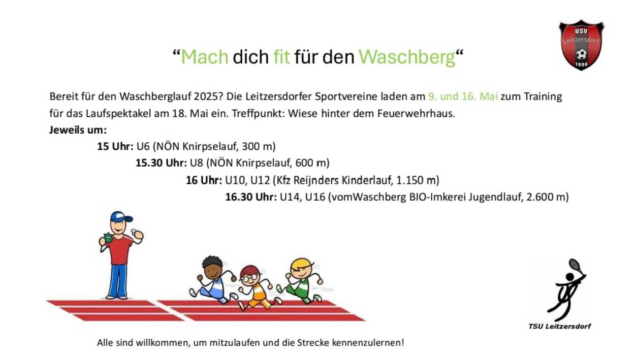 Mach dich fit für den Waschberg